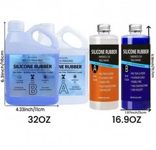Silicone Rubber Mold Making Kit DIY Casting Resin Wax Soap 16.9/32oz picture