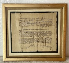 FRAMED SIGNED REVOLUTIONARY WAR 1783 MILITIA ORDER TAX PAYMENT FROM CONNECTICUT picture