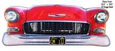 1955 RED CHEVY CAR FRONT END CUT OUT 24.5