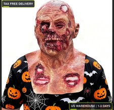 Scary Walking Dead Zombie Monster Mask with Long Tongue, Creepy Latex Face Masks picture
