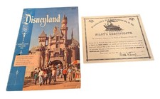 Vintage 1957 Disneyland Guide Souvenir Book & Pilots Certificate Frontierland picture