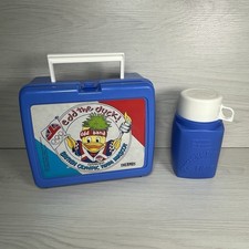 Edd The Duck Lunch Box and Thermos Flask Olympic Mascot Vintage 1989 BBC Retro picture