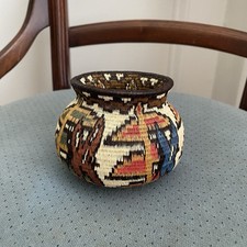 VTG Wounaan Embera Chunga Fiber and Black Palm Basket, MASTER WEAVER Quality picture