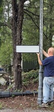 Vintage Cast Al Ornamental Light Pole Bracket For Street Name Signs 31” picture