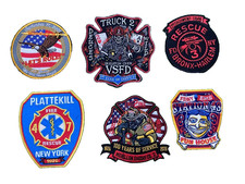 6 Rare Fire Department Patch New york NY Plattekill Merillon Engine FDNY Rescue picture