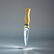 Handmade Scottish Dirk Sgian Dubh High Polish Carbon Steel Blade  Double Edge picture