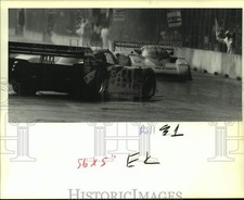 1991 Press Photo Grand Prix du Mardi Gras race cars on a wet course - nos15527 picture