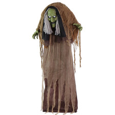 Haunted Hill Farm 4.9ft Witch Animatronic with Lights and Sound, HHWITCH-41FLSA picture