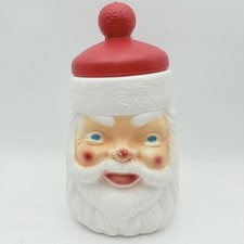 Vintage Empire Blow Mold Santa Cookie Jar 70s 12