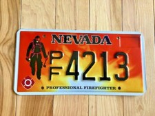 Nevada Professional Firefighter License Plate  picture