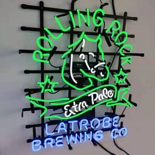 US STOCK Rolling Rock Extra Pale Neon Sign 24