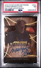 2024 TOPPS STAR WARS MASTERWORK AUTO /10 CHRISTOPHER LLOYD COMMISSIONER HELGAIT picture