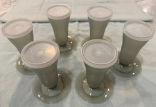 Tupperware Parfait Sundae Dessert Cups Set of 6 Smoke Gray VINTAGE 1970’s 1980’s picture