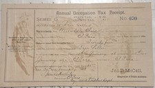 Rare Authentic El Paso Texas Prostitution Document Madam Etta Clark License 1888 picture