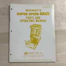 Midway's Super Speed Race Arcade Parts & Operating Manual 1979 Original Guide picture