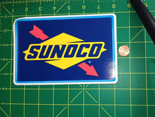Blue Border Sunoco Sticker Decal Old Stock Original Vintage picture