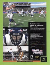 2002 NFL Fever 2003 Xbox Live Print Ad Peyton Manning Colts Vintage Football art picture