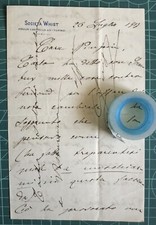 Very Rare Letter Society’ WHIST-Piazza Castello 23-TURIN 1917 picture