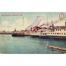 Baltimore Maryland MD Postcard Avalon Steamboats Harbor Divided Back 1911 picture
