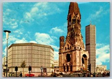 Berlin Kaiser Wilhelm Memorial Church Postcard 1960s Checkpoint Charlie Airmail picture