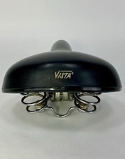 Vintage Vista Saddle Troxel USA Made Padded Seat Black Pat Pend Springer 1970s picture