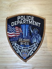 NYPD Novelty 25th Remembrance Patch 4.5” picture