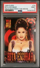 SALMA HAYEK 1999 Fleer Wild Wild West Rita Escobar ROOKIE #74 PSA 9 POP 10 picture