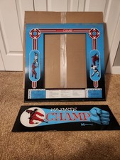 Karate Champ Arcade Game Plexi Glass Bezel and Marquee. Used. Fair Condition picture