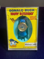 Vintage Bradley Disney Donald Duck Happy Birthday Watch Registered Edition NEW picture