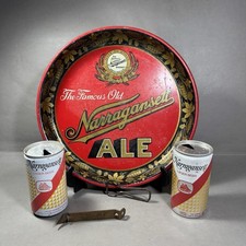 Rare Narragansett Ale Beer Serving Tray Bottle Opener Lot Rhode Island Brewery picture