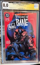 Batman Vengeance of Bane #1 1993 - 1st Printing,  CGC 8.0 JSA Signed Nolan picture