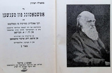 1923 Charles Darwin Descent of Man Yiddish Jewish Judaica Evolution Vol I Book picture