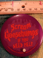 1996 Goosebumps Vintage Sound Button Pinback .Scream If You Need Help. Works picture