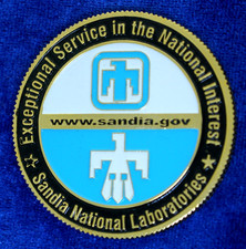 Sandia National Laboratories Security Systems Nuclear DOE Challenge Coin A-4 picture