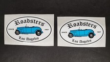 TWO L.A. ROADSTERS ROADSTER SINCE 1957 BLUE CAR STICKERS STICKER picture