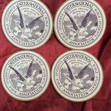IBSA Seal Design Cork Coaster   Watchtower, Bible Students Set of 4 picture