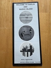 Vintage Naples Marco Island Florida Travel Brochure Map Motel Association Guide picture
