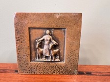 Vintage MCM Margit Tevan Hammered Copper Cigarette Trinket Jewelry Box Signed picture