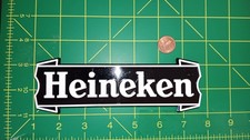 X2 LOT OF 2 -HEINEKEN BADGE PLASTIC Sticker / Decal  ORIGINAL OLD STOCK picture