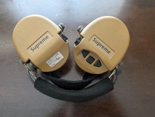 SORDIN SUPREME MIL AUX Headset RARE Military Neckband Sand TESTED WORKING 76308 picture