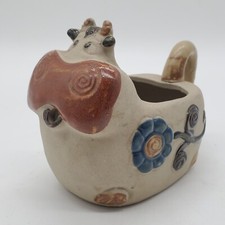 Vintage Stoneware Ceramic Counterpoint Japan Pottery Cow Creamer  picture