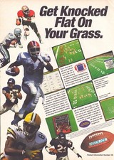 1993 Unnecessary Roughness Video Game Promo Art Print Ad picture