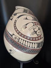Mata Ortiz Aidé Gonzalez olla Pot SIGNED Paquime Designs beautiful chip ==read== picture