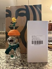 【In Stock】Starbucks × Peanuts Snoop Fall Character Glass Cold Cup---Authentic picture