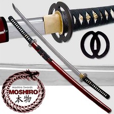 MOSHIRO Clay Tempered 1060 High Carbon Steel Katana- Certified RfB Sword RD Scab picture