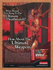 1998 Quake III Arena Viper V770 Original Advertisement / Retro Wall Art v6 picture