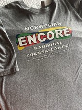 NORWEGIAN CRUISE Line T Shirt Encore Inaugural Transatlantic Xl picture