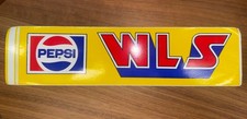 Vintage PEPSI WLS Chicago 890 AM Bumper Sticker Radio Cola Promo 1980s picture