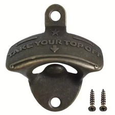 Take your top off Wall Mount mounted Beer Bottle Opener Funny Bar Kitchen Garage picture