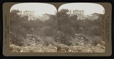 Photo:Temple of Aphaea Aegina Greece 1903 Sea Approach Temple Stereograph picture